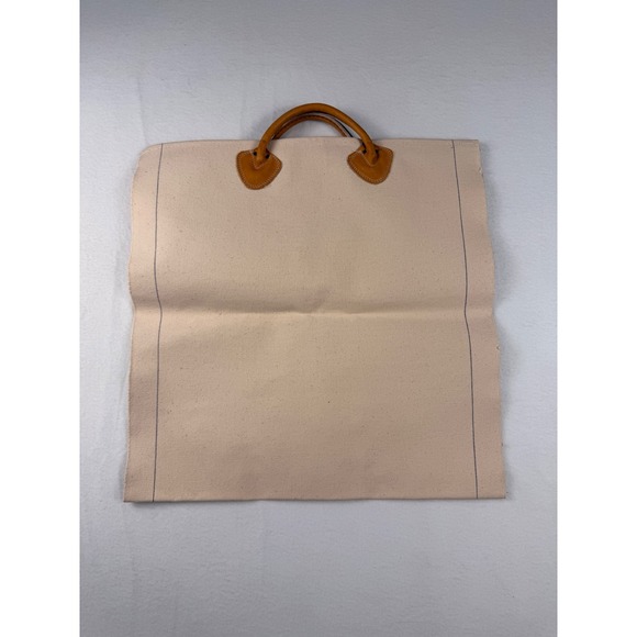 L.L. Bean Other - LL Bean Vintage Canvas Log Carrier Firewood Tote Leather Cream Made in USA